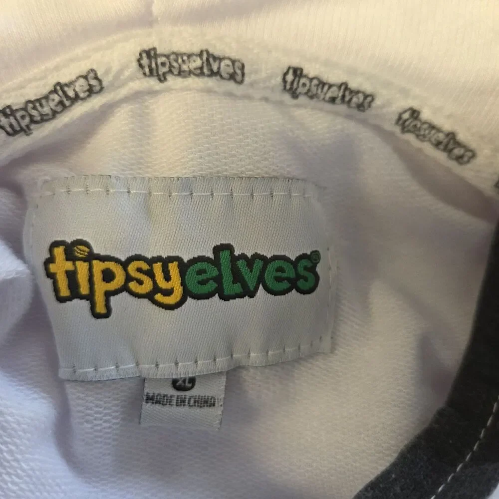TIPSY ELVES Unisex Stick Figure One Piece Zip Up Costume Halloween Size XL